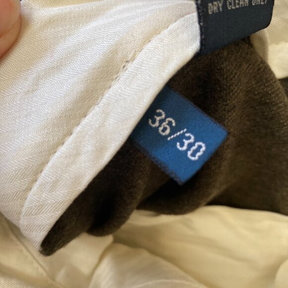 Vtg Polo Ralph Lauren Mens Wool Blend Pants Act. Sz 36x27 Brown Preppy Heritage - Picture 8 of 12